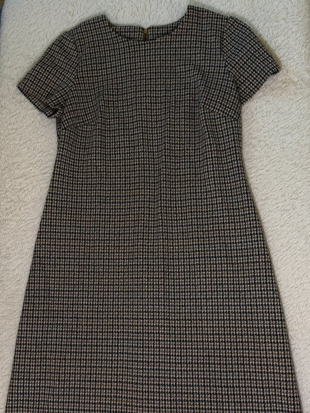 Calvin Klein Houndstooth Sheath Dress Size 4 – Short Sleeve Work Office Classic